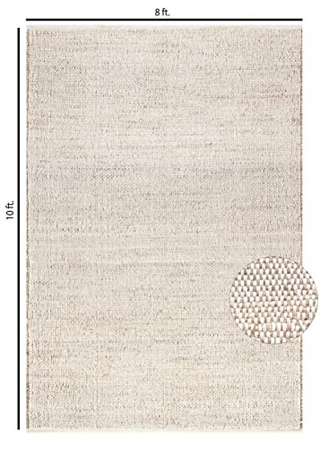 519cGPnwL2L._SL500_.jpg S & L Homes Handwoven Jute Cotton Area Rug for Living Room - 8' x 10' Rustic Bohemian Decor - Image 3