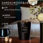 HomeLights Scented Candles | 33.3 Oz Soy Candle with 3 Wicks | Sandalwood Jasmine | 130 hrs Burn Time - Image 5