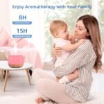 SPLITSKY Aromatherapy Essential Oil Diffuser: 300ML, Remote Control, 8-Hour Quiet Mist, 7-Color LED for Home & Yoga. - Image 4