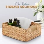 BLUEWEST Water Hyacinth Storage Baskets (Set of 6) – Stylish, woven organizers with handles for laundry and shelf storage. - Image 4