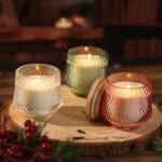 8-Pack 7 OZ Clear Glass Candle Jars with Ribbed Design, Bamboo Lids, and Labels for Crafting & Gifts - Image 5