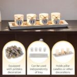 Romadedi Rustic Wooden Candle Holder Set - 4 Glass Tealight Holders for Home Decor, Perfect for Living Room and Gifts. - Image 7