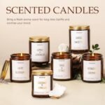 6-Pack Scented Candles in Amber Jars, 42oz, 330-Hour Burn, Natural Soy Wax Gift Set for Women. - Image 4