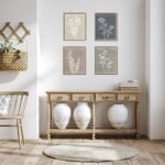 Set of 4 Framed Boho Wall Art - Minimalist Botanical Prints for Rustic Farmhouse Decor (Brown, 12x16) - Image 2