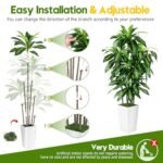 5FT Artificial Dracaena Tree with White Planter - Perfect for Home & Office Decor, Ideal Housewarming Gift! - Image 5