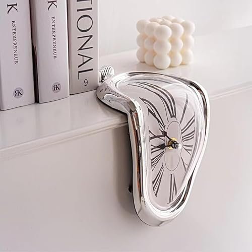 51Dz4tF1O4L._SL500_.jpg FAREVER Melting Clock: Salvador Dali-Inspired Desk Decor, Unique Gift for Home or Office Spaces. - Image 5
