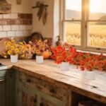 Luiywan 4-Piece Fake Potted Plants, Autumn Flowers with Vase - Ideal for Indoor/Outdoor Decor! - Image 7