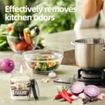 MicCai Vanilla Bean Odor Eliminating Candles: Premium Soy Candles that Remove 99% of Pet, Smoke, and Food Odors Quickly. - Image 5