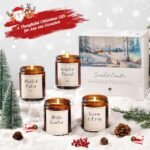 Christmas Scented Candle Gift Set β 4 Winter Soy Candles: Apple Cinnamon, Fir Balsam, Mulled Cider, Sandalwood. Perfect Holiday Gifts for Her! - Image 5