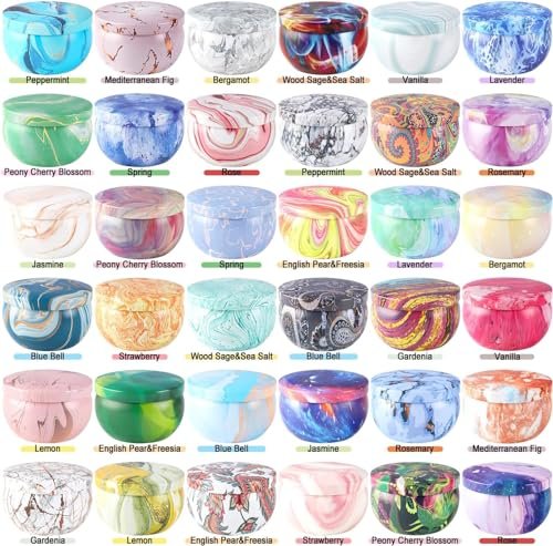 51HjMyrrtjL._SL500_.jpg YOROXRG 36-Pack Scented Candle Gift Set: 2.5 oz Portable Jars for Spa, Yoga, Bath & Aromatherapy. - Image 2