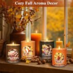 Lanpn Fall Scented Candles Gift Set: 4-Pack 36oz Soy Candles - Autumn Pumpkin Aromatherapy for Home Decor. - Image 4