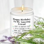 Homsovler Best Friend Birthday Gifts: Funny Scented Candles for Women & Men, Ideal for Sisters, BFFs, Coworkers, and Classmates. - Image 5