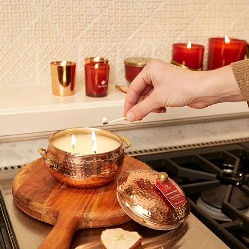 51IHUT8mnWL._SL500_.jpg Thymes Simmered Cider Candle – Warm Apple, Clove, & Cardamom Scent – Luxury Fall Decor, 3 Wick, 18 oz - Image 4