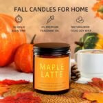 Fall Candles Set - 4 Natural Soy Wax Candles with Autumn Scents: Hellofall, Pumpkin Spice, Apple Cider & Hot Cocoa. Perfect Gift! - Image 4