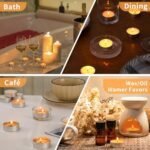100% Natural Soy Tealight Candles | 100 Pack | Unscented, Long Burning for Weddings & Shabbat - Image 6