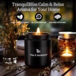 TranquilBliss Rose & Sandalwood Candles for Men - 7.6oz Soy Wax Home Scented Gifts for Husband, Father, or Boyfriend. Perfect for Father's Day & Christmas! - Image 2