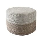 S&L Homes Jute Braided Pouf Ottoman - Hand Knitted Boho Footrest for Living Room, Bedroom, Patio (18"x18"x12") - Image 3