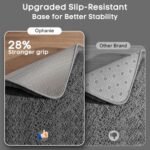 Ophanie Non-Slip Grey Shag Area Rug for Living Room & Bedroom - 4x6 Fluffy Plush Carpet for Kids & Home Decor - Image 4