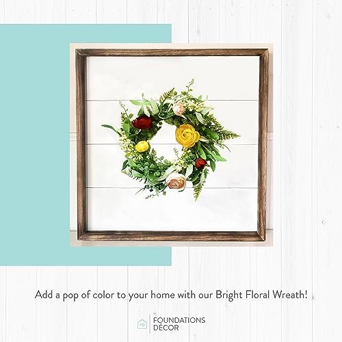 51JkOuuR5OL._SL500_.jpg Rustic Small Wreath - Stylish Seasonal Decor for Living Room, Entryway & Kitchen by Foundations Decor - Image 5