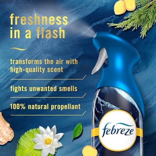 51K6Swm6TsL._SL500_.jpg Febreze Air Mist Air Freshener Spray, Ocean Scent, 8.8oz - 3 Count, Odor Elimination for Home, Bathroom, Kitchen. - Image 2