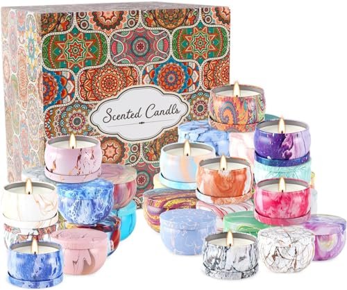 51KM4P4aGKL._SL500_.jpg YOROXRG 36-Pack Scented Candle Gift Set: 2.5 oz Portable Jars for Spa, Yoga, Bath & Aromatherapy. - Image 3