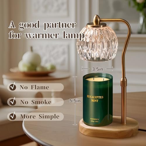 51KxF0vbQL._SL500_.jpg Goodpick Eucalyptus Mint Soy Candles for Home - 22oz, 120 Hours of Stress-Relieving Scent - Image 3
