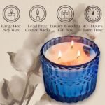 14oz Healing Crystal Candle with Citrine, Lapis Lazuli, Clear Quartz for Optimism & Abundance. - Image 5