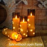 Eebuss Flameless Candles Set of 7 (Grey) with Star String, Battery Operated LED, Timer & Remote for Ambiance Decor. - Image 3