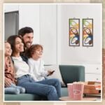 CroBlissful 2-Piece Mid Century Wall Art: Elegant Wooden Geometric Panels for Modern Decor - Image 4