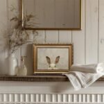 Uniro Vintage Gold Framed Easter Bunny Wall Art | Neutral Rabbit Canvas for Rustic Decor - 9x12 inch - Image 3