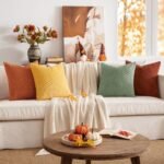 MIULEE Set of 4 Burnt Orange Boho Striped 18x18-Inch Corduroy Pillow Covers for Couch & Sofa Decor - Image 5