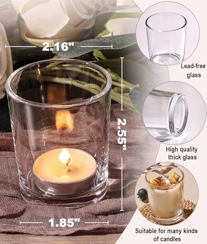 51Pw0EmyjsL._SL500_.jpg Letine 36-Pack Clear Glass Votive Candle Holders for Weddings, Home Decor, and Holidays. - Image 8