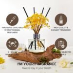 COCODOR 6.7oz Flower Reed Diffuser Set - Fresh Clean Linen Scent for Home and Bathroom Decor - Image 2