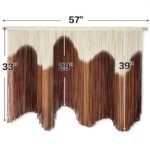 IOWER Large Brown Dip-Dyed Macrame Wall Hanging - Handmade Boho Fiber Art for Bedroom & Living Room (57"W x 39"L) - Image 4