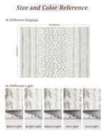 Miukiki 8x10 Moroccan Area Rug: Washable, Non-Slip, Soft Indoor Carpet for Living Room, Bedroom, Dining Room (Grey) - Image 2