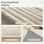 9x12 Non-Slip Vintage Area Rugs – Machine Washable, Lightweight Beige Rugs for Living Room, Bedroom, Dining Room, Home Office - Image 6
