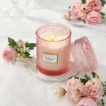 Rose Scented Candles - Luxury Pink Decorative 19oz Soy Wax Gifts for Mother's Day. Perfect for Home! - Image 6