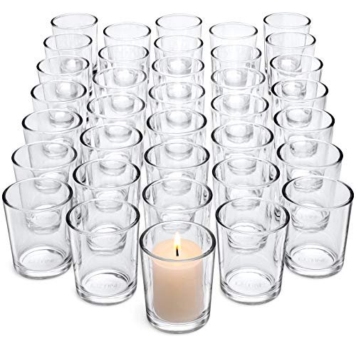 Letine 36-Pack Clear Glass Votive Candle Holders for Weddings, Home Letine 36-Pack Votive Candle Holders - Clear Glass Tea Light Holders - Glass Votive Candle Holder Bulk for Wedding Centerpieces/Home Table Decor/Propose/Christmas and Thanksgiving