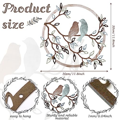 51X1NaSTxtL._SL500_.jpg Ferraycle Metal Wall Art: Bird on Tree Branch Silhouette, Ideal for Living Room, Garden, or Office Decor. Perfect Housewarming Gift! - Image 2
