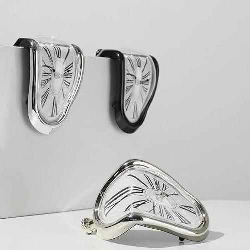 51XL1bTaadL._SL500_.jpg FAREVER Melting Clock: Salvador Dali-Inspired Desk Decor, Unique Gift for Home or Office Spaces. - Image 7