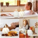 Threlaco 2-Pack Large Handmade Knot Ball & Swirl Pillar Candles - Scented Soy Wax for Home Decor & Gift - Image 7