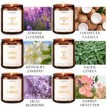 6-Pack Scented Candles in Amber Jars, 42oz, 330-Hour Burn, Natural Soy Wax Gift Set for Women. - Image 2