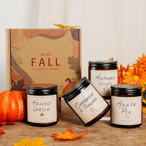 51XsYwBOqML._SL500_.jpg Cinnamon & Pumpkin Scented Candle – 7 oz Cozy Fall Candle for Home, Perfect Autumn Décor & Gifts. - Image 6