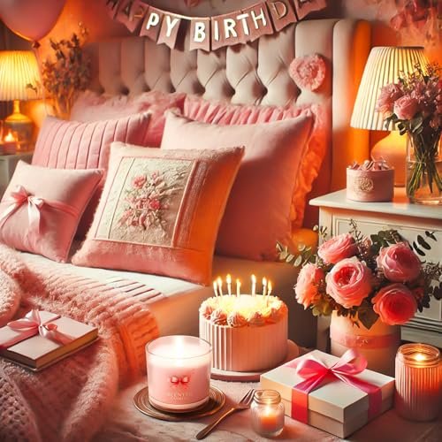 51YBP1hmZBL._SL500_.jpg CHILLFLAME Birthday Candles Gift Set - Scented Votive Candles for Stress Relief, 3-Pack 7 oz (Pink, Purple, White) for Women & Men. - Image 5