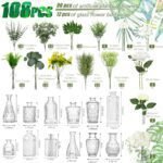 KOPWVA 108-Piece Artificial Flowers & Vases Set for DIY Centerpieces, Weddings, and Indoor Decor. - Image 2