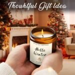 Christmas Scented Candle Gift Set β 4 Winter Soy Candles: Apple Cinnamon, Fir Balsam, Mulled Cider, Sandalwood. Perfect Holiday Gifts for Her! - Image 4