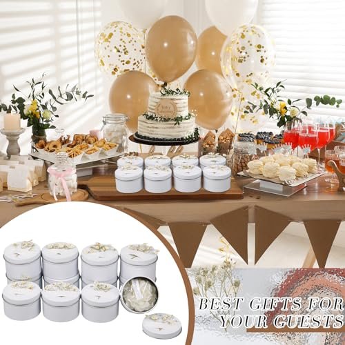 51aYq2PXq1L._SL500_.jpg Threlaco 12-Piece Scented Candle Set for Bridesmaids - Soy Wax Floral Gifts for Weddings & Showers - Image 7