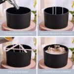 6-Pack CONNOO 24oz Matte Black Glass Candle Jars with Airtight Bamboo Lids & Wick Kit - Image 6
