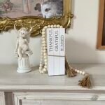 Decorative White Faux Books for Home Decor - Rustic Farmhouse Stacked Display (Thankful Grateful Blessed) - Image 9