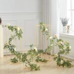 23.6" Gold Wedding Centerpieces – 5-Piece Tall Geometric Floral Vases for Event Decor - Image 8